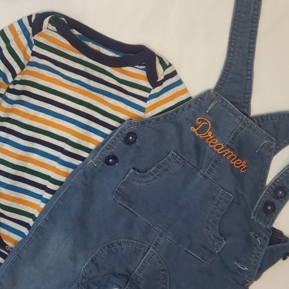 5/$30 CAT & JACK Lined Overall Set - Picture 1 of 9
